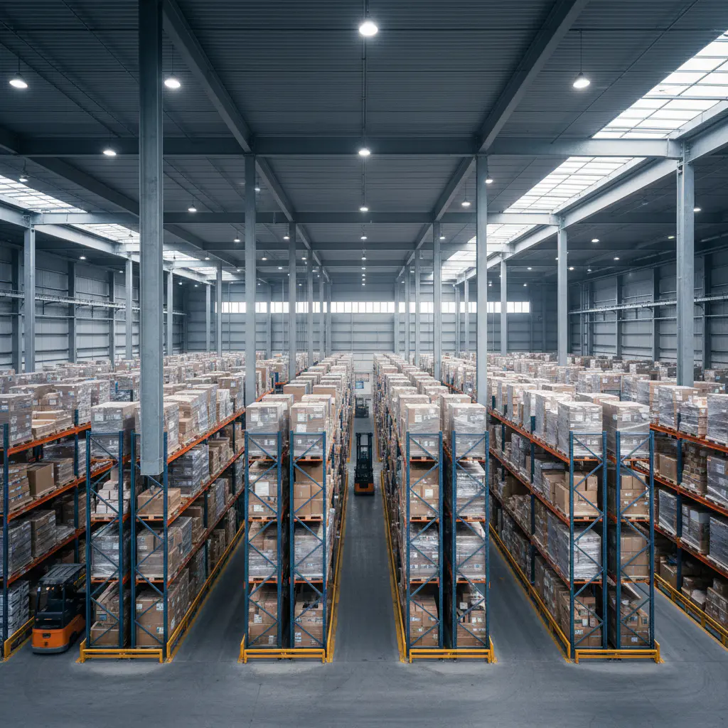Interior of completed logistics center