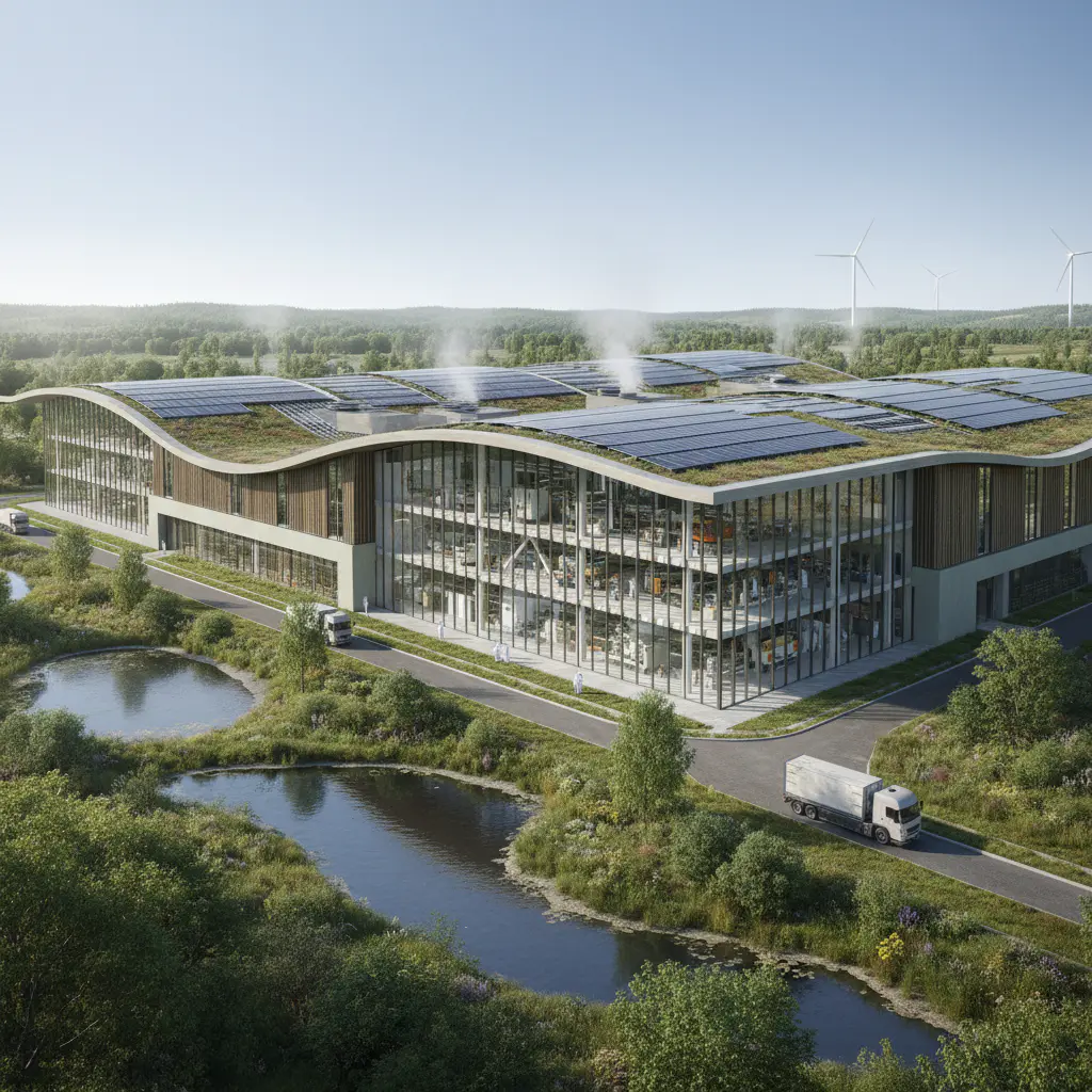 Eco-friendly modern factory design